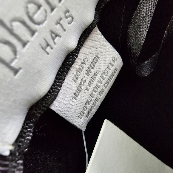 Phenix Wool Black Hat with Silver Chain Accent main image 5
